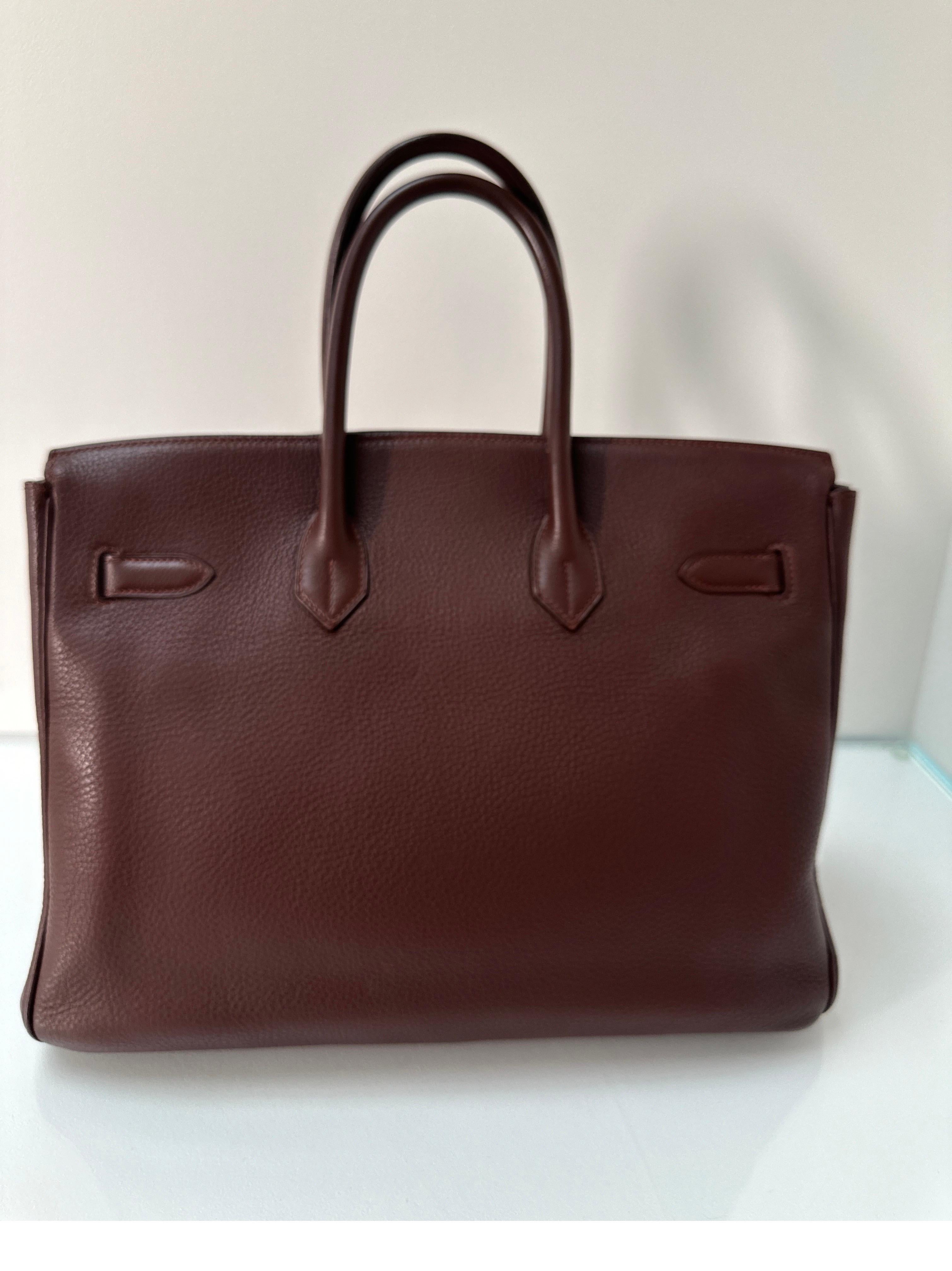 Hermes Chocolate Brown  Birkin 35 Bag 2