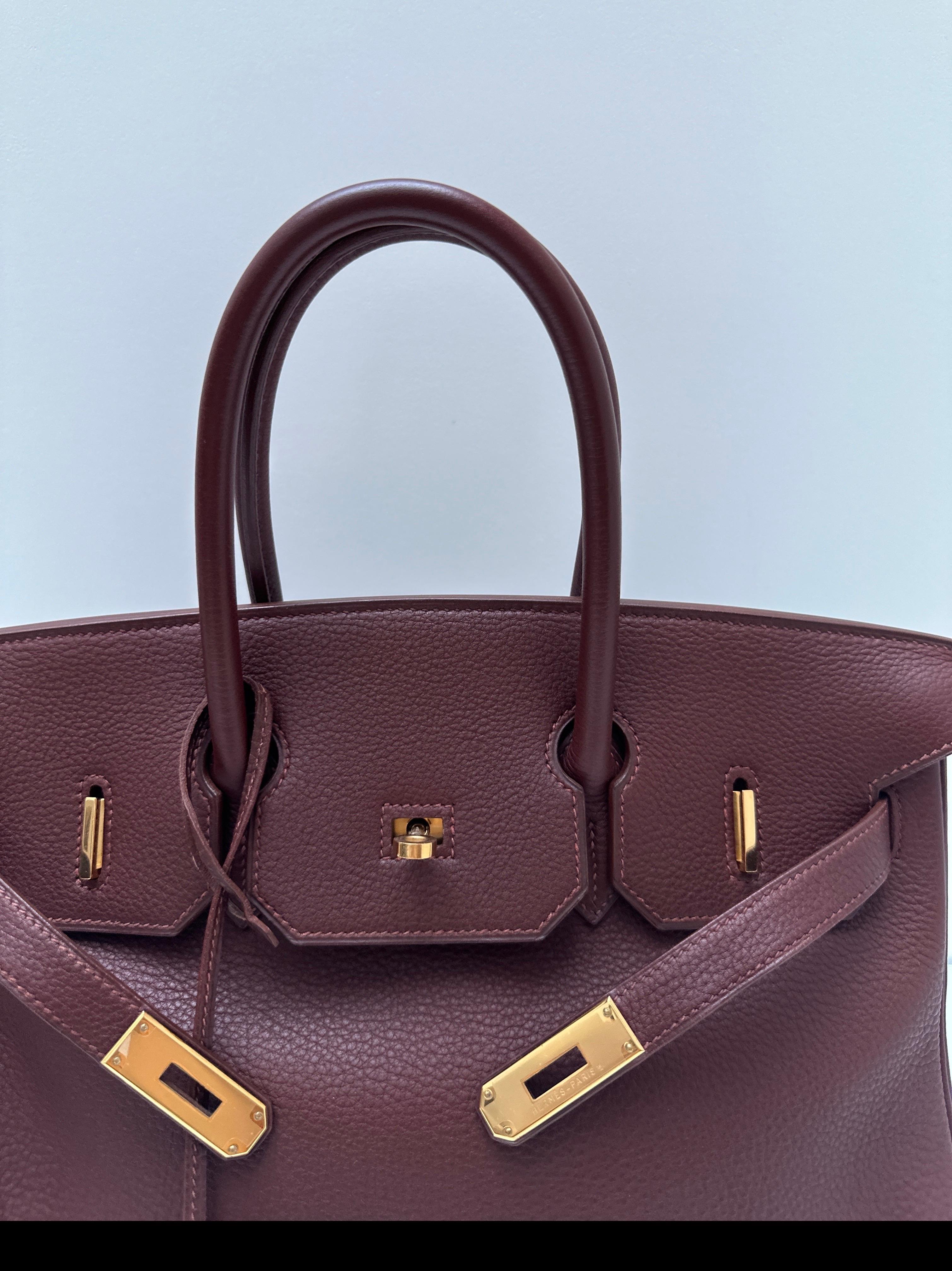 Hermes Chocolate Brown Birkin 35 Bag For Sale 3