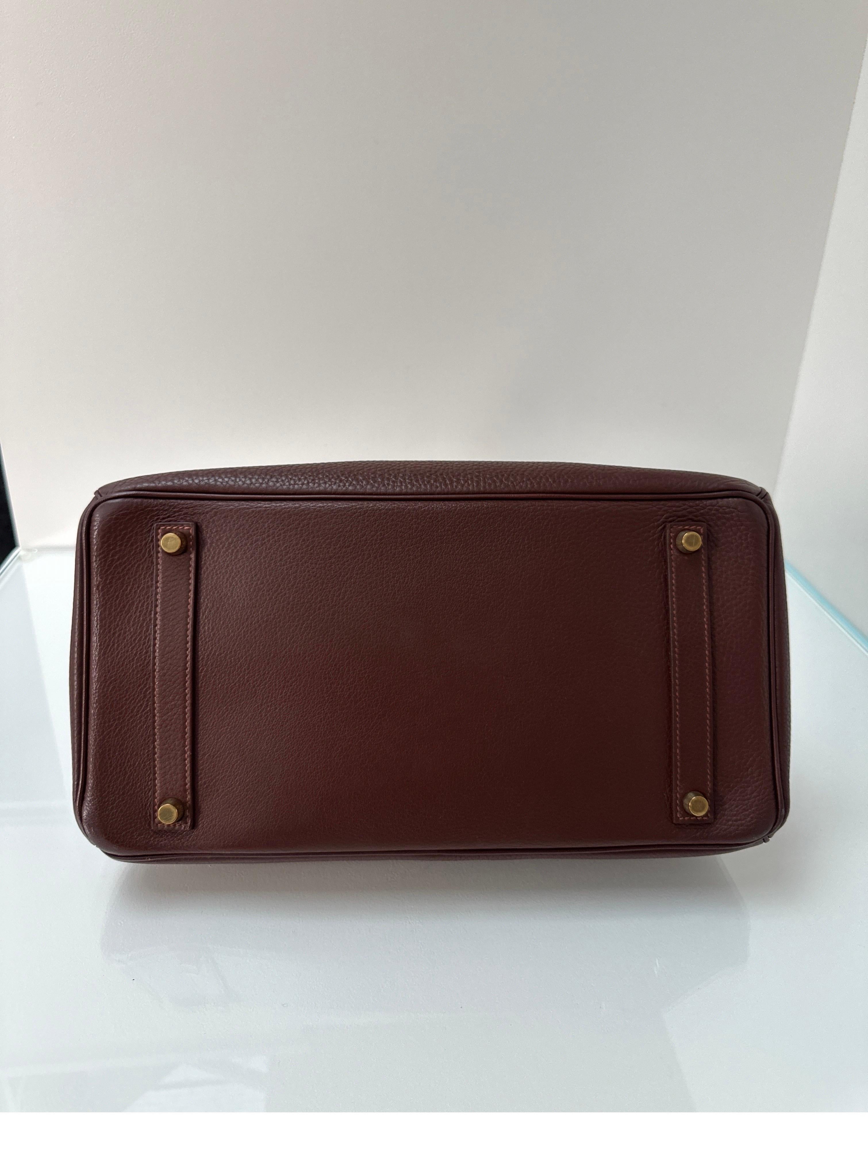 Hermes Chocolate Brown  Birkin 35 Bag 4