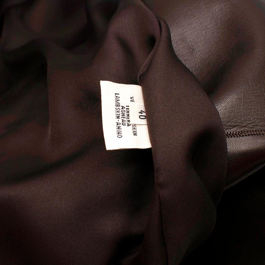 Hermes Chocolate Brown Calf Hair & Calfskin Trench Coat For Sale 1
