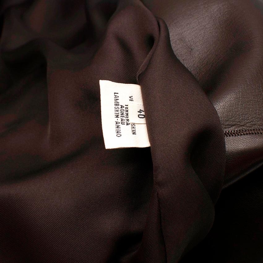 Hermes Chocolate Brown Calf Hair and Calfskin Trench Coat For Sale at ...