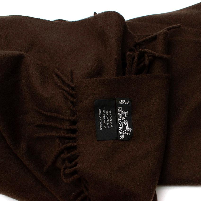 Hermes Chocolate Brown Shawl For Sale 1