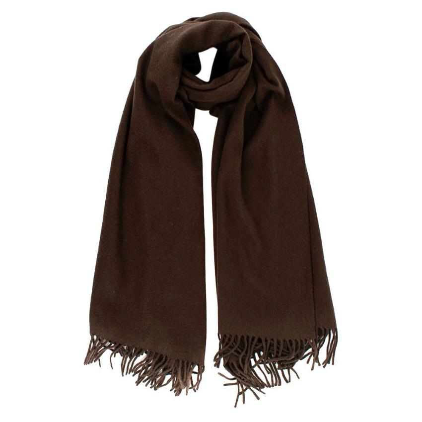 Hermes Chocolate Brown Shawl For Sale