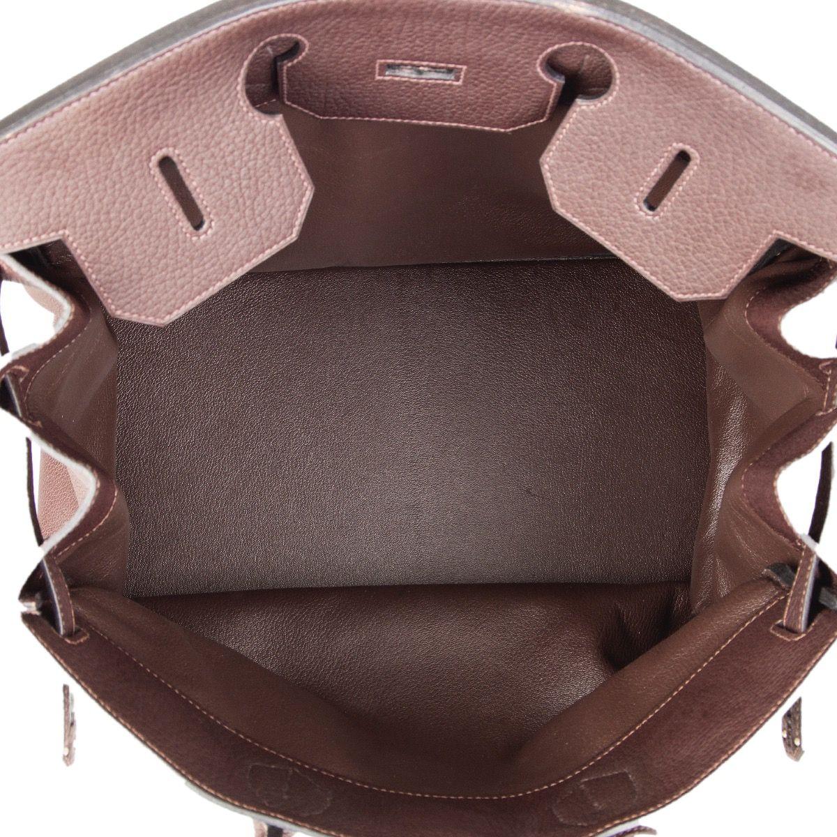 HERMES Chocolate brown Togo leather HAUT A COURROIES 40 HAC BIRKIN Bag 1