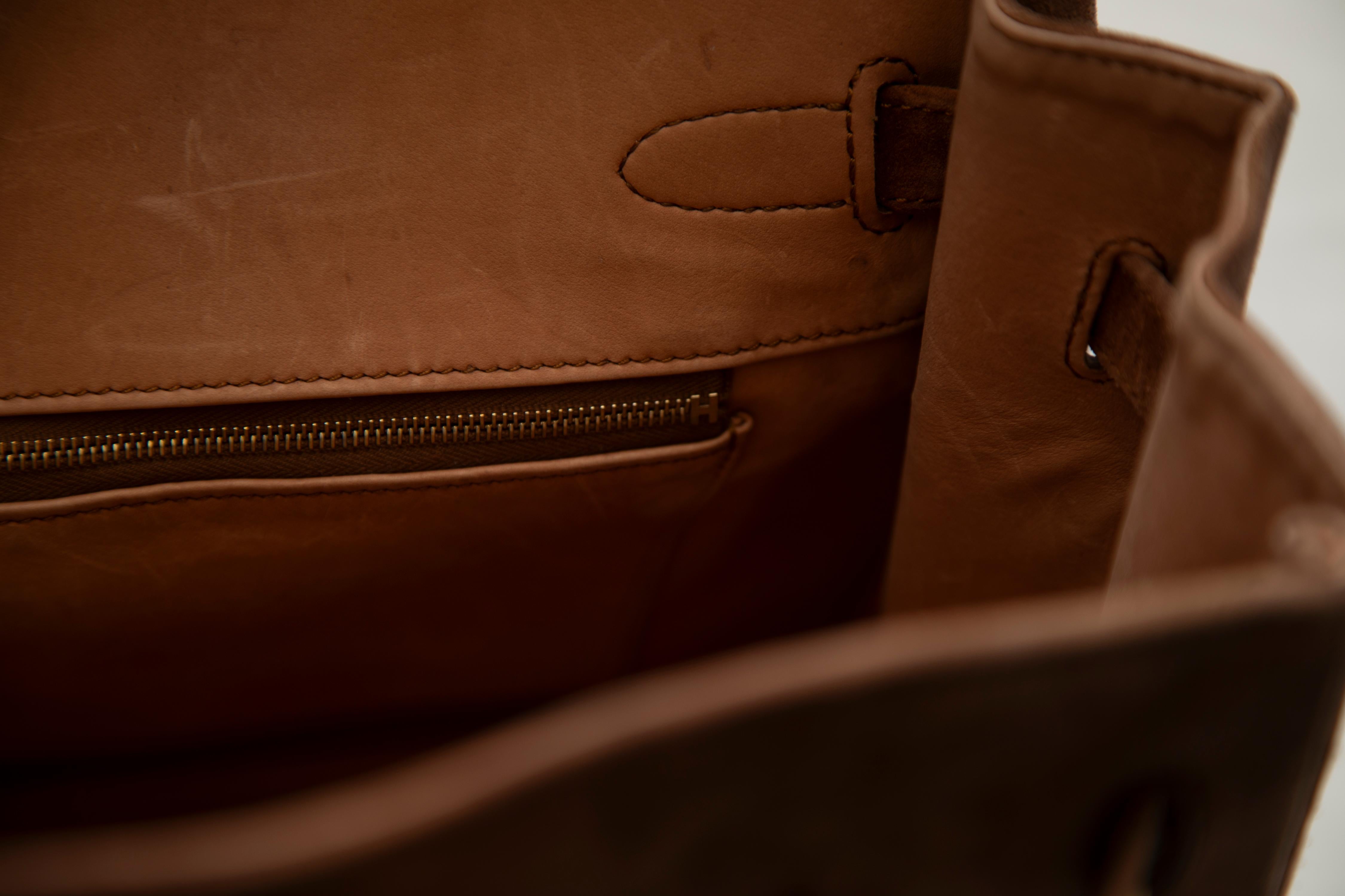 Hermès Schokolade Veau Doblis Birkin 35CM mit Gold Hardware im Angebot 15