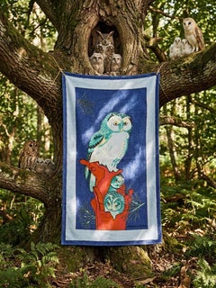 Serviette de plage en éponge « Chouette » d'Hermès