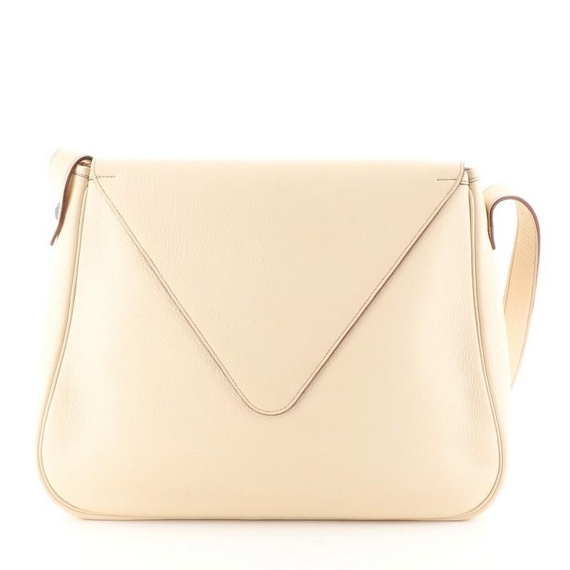 White Hermes Christine Handbag Leather 