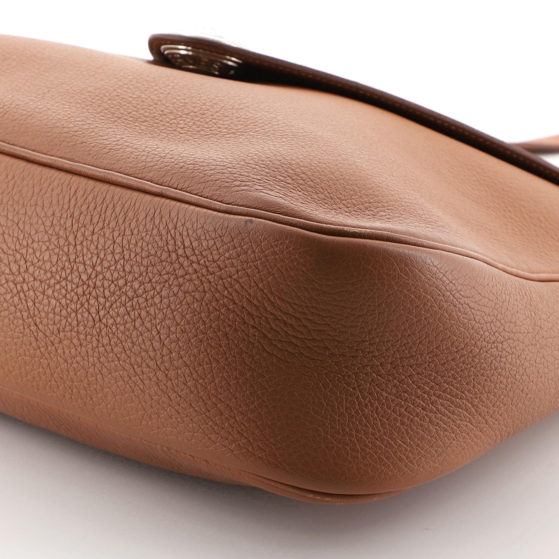 Brown Hermes Christine Handbag Leather