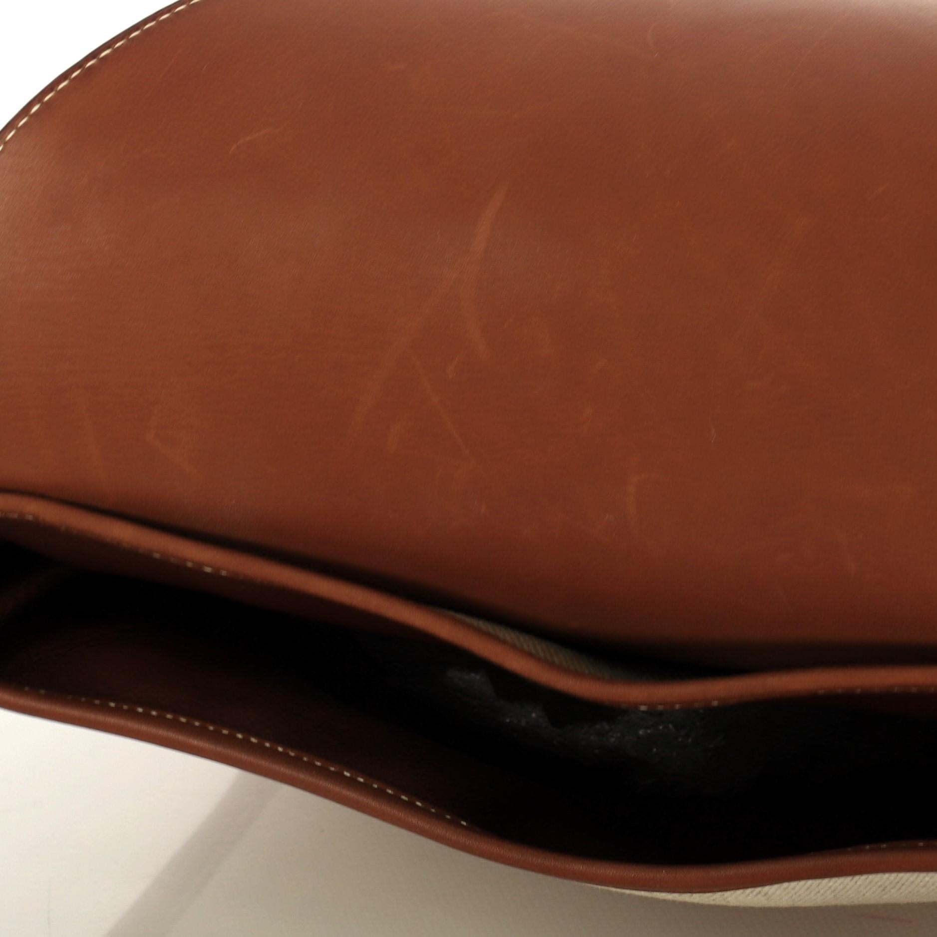 Hermes Christine Handbag Toile and Leather 3