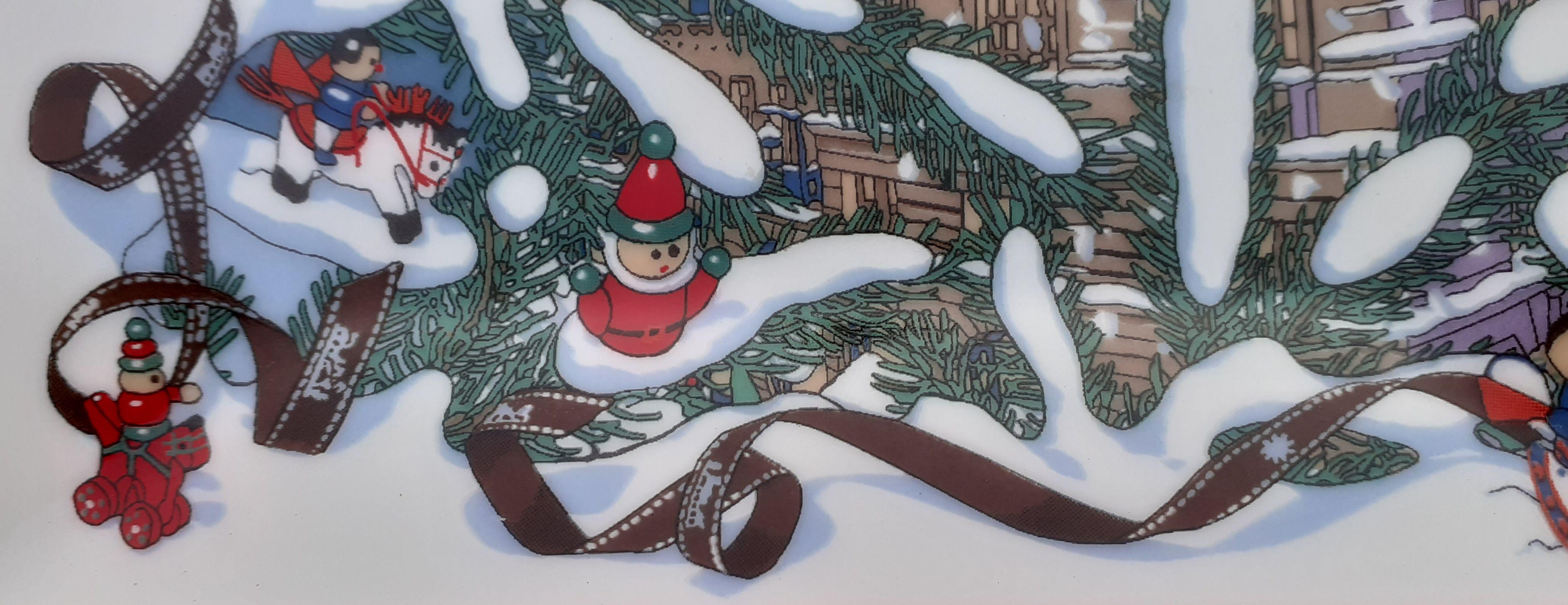 da uomo o donna Hermès Vassoio di Natale Piccolo Piatto Noel au 24 Faubourg Porcellana in vendita