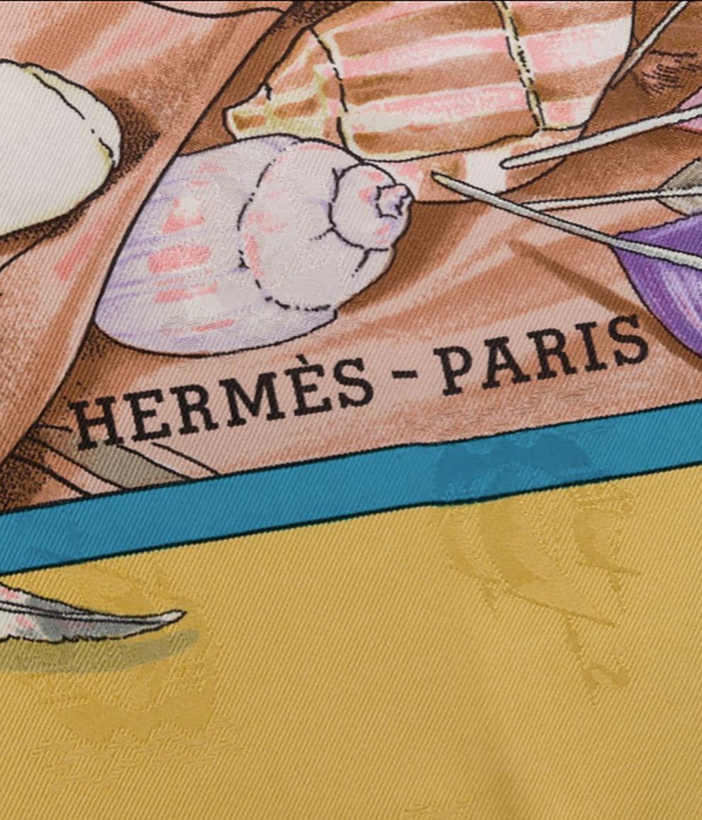 Women's or Men's Hermes Christophe Colomb Découvre l’Amérique by Carl de Parcevaux Silk Scarf
