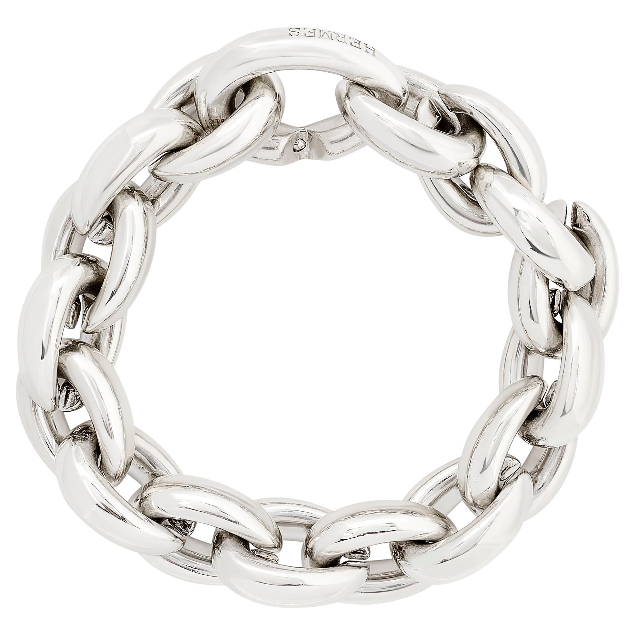 Hermès Chunky Link Sterling Silver Bracelet
