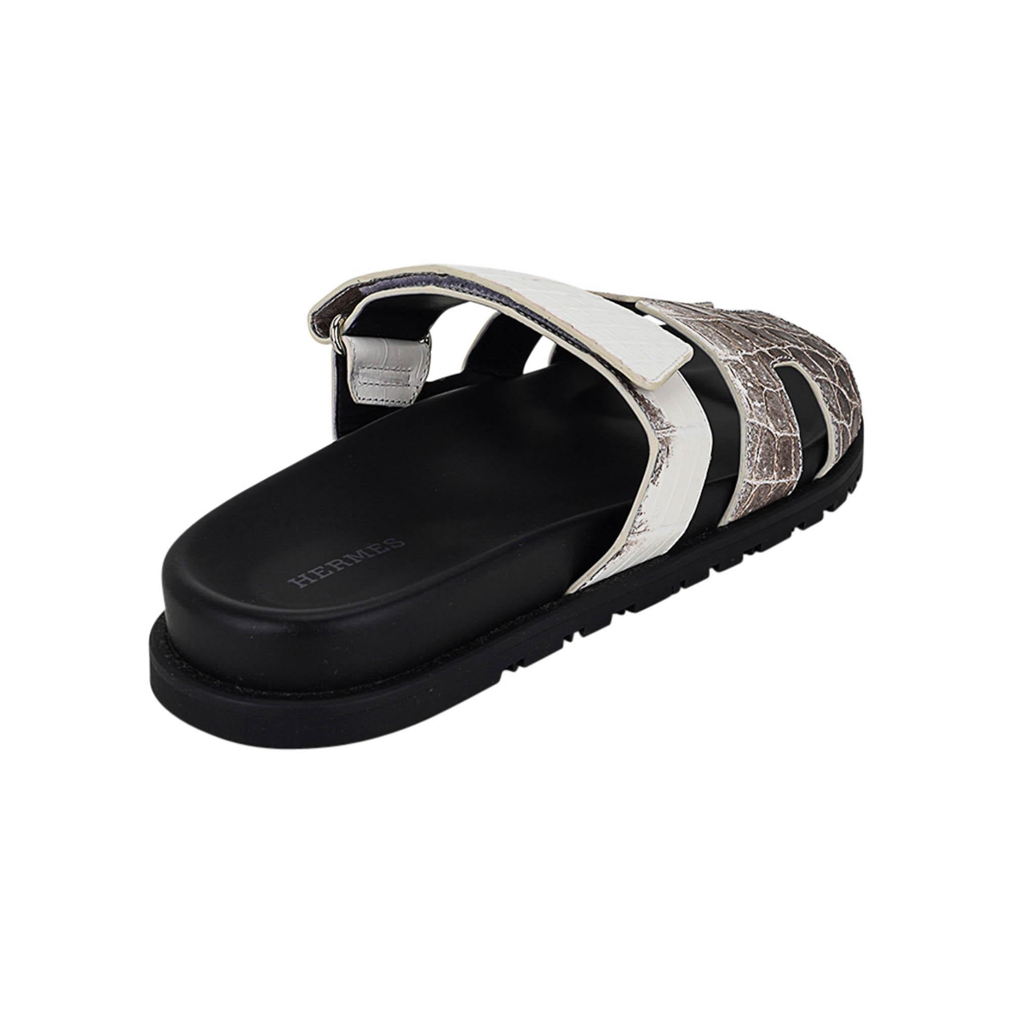 hermes crocodile slippers men