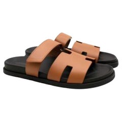 Hermes Chypre Leather sandals For Sale at 1stDibs