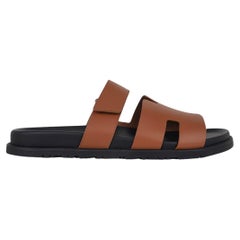 Hermès Chypre Safari-Sandalen aus Kalbsleder 45