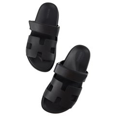 HERMÈS CHYPRE SANDAL Black - Size 35.5