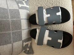 Hermes Chypre Sandalen Gris Antarctique