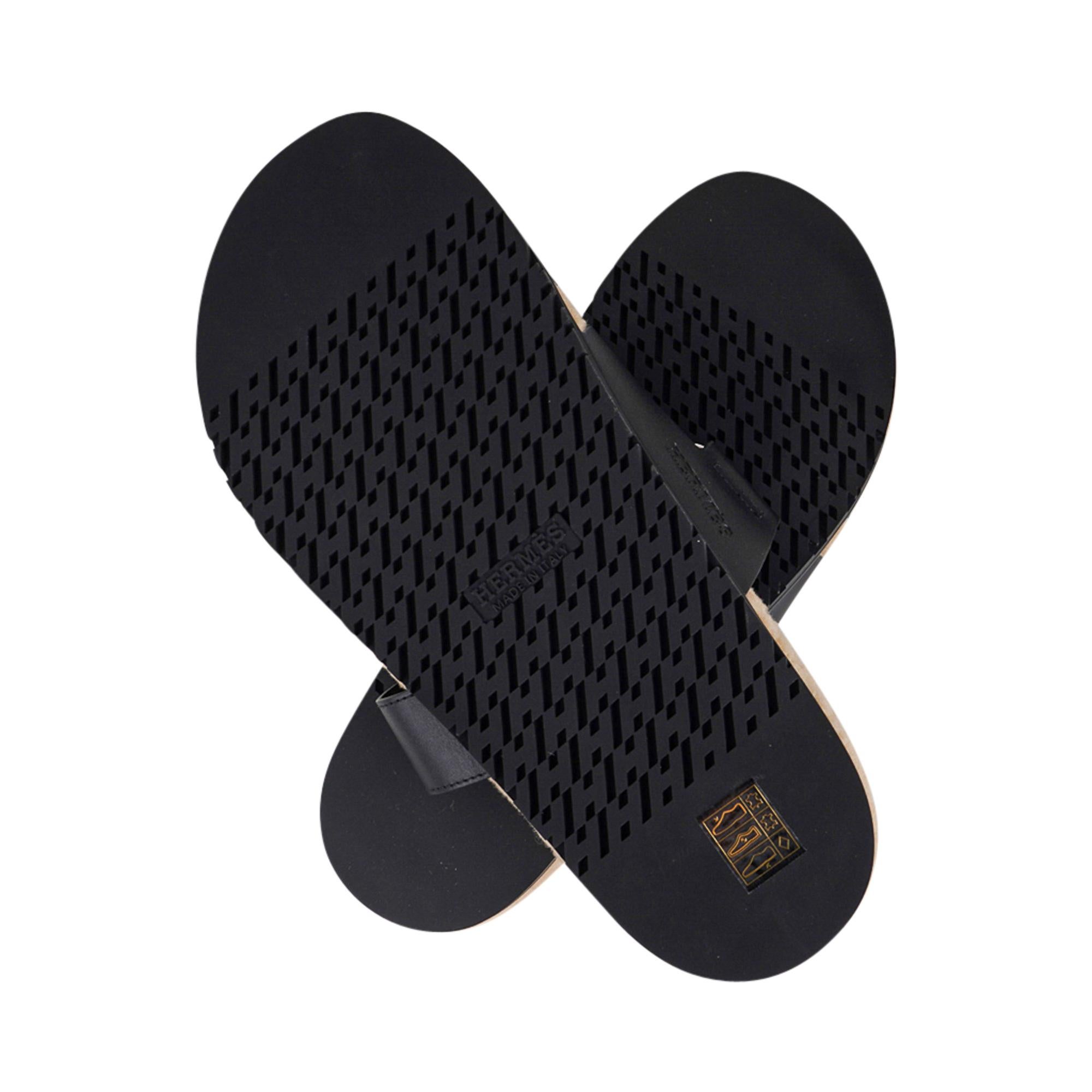 Hermes Chypre Veau Indios Woolskin / Calfskin Men's Sandal 43 New w/ Box For Sale 1