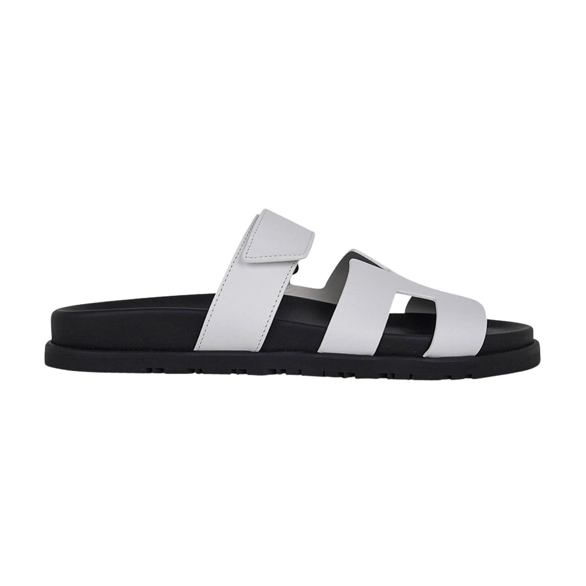 Hermes Chypre White Calfskin Sandal 40.5 / 10.5