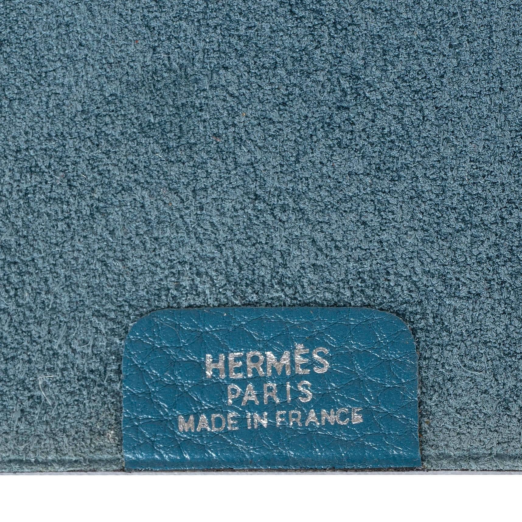 HERMES Ciel blue Togo leather ULYSSE MM Notebook Agenda Cover 1