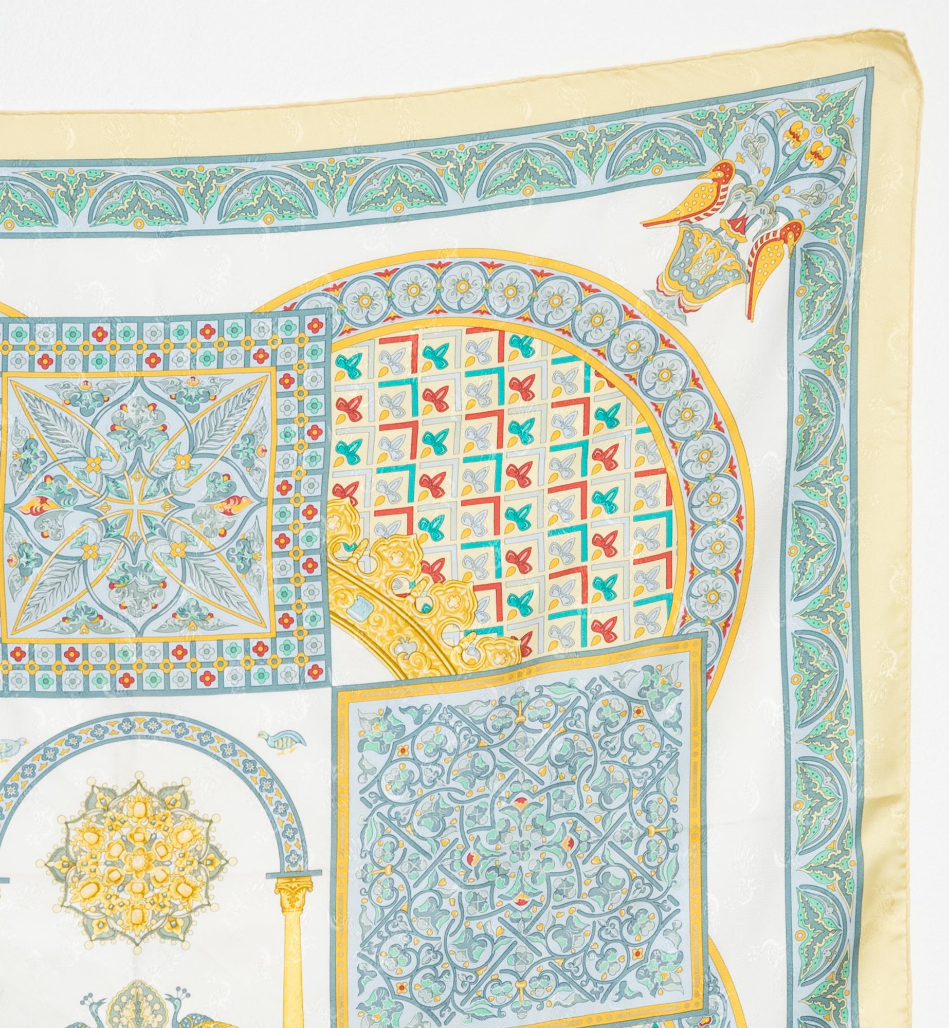 Hermes Ciels Byzantins by J.Abadie Silk Scarf In Good Condition For Sale In Paris, FR