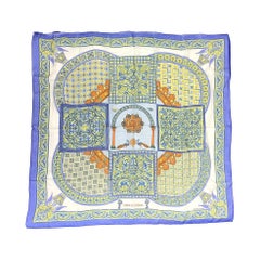 Hermès ""Ciels Byzantins"" Seidenchiffonschal, 90 cm, von Julia Abadie, 1997.