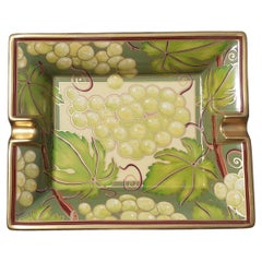 Hermès Cigar Ashtray Change Tray Bunch of Grapes Vine Pattern Porcelain