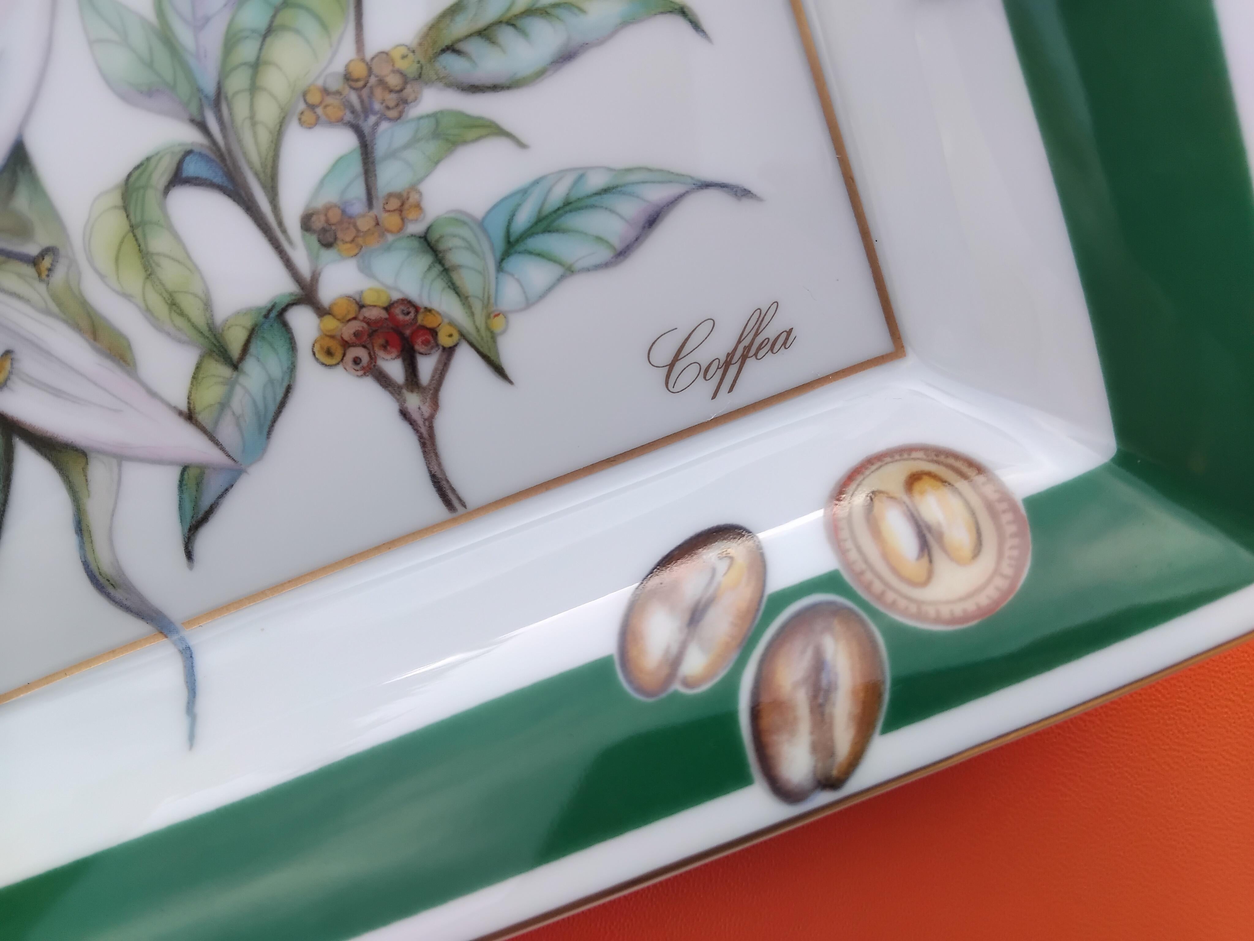 Hermès Portacenere Vassoio Cambio Coffea Caffè Stampa in Porcellana in vendita 2