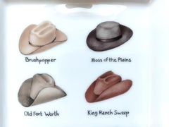 Hermès Cigar Ashtray Change Tray Cowboy Hats Rodeo Texas RARE