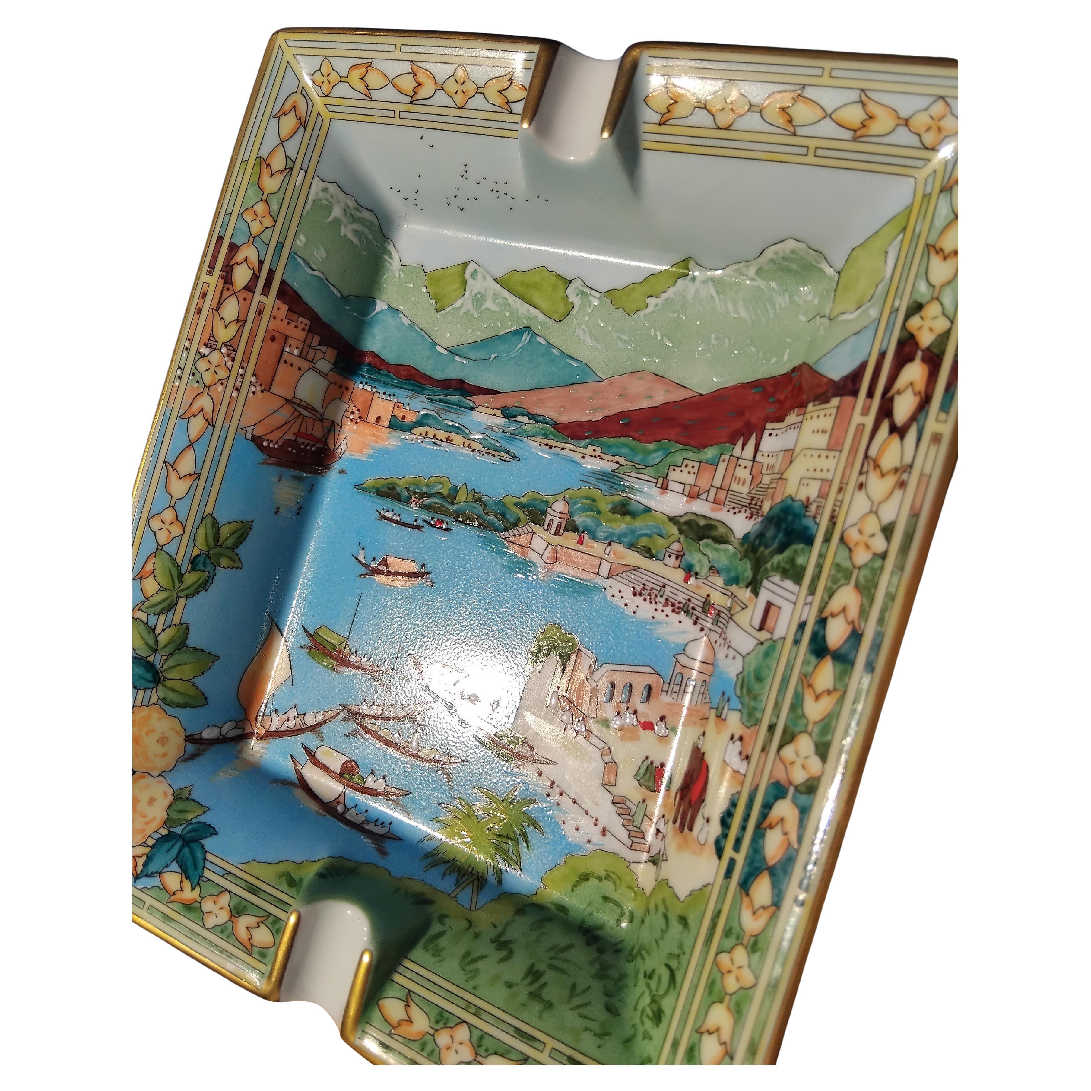 Hermès Zigarren-Aschenbecher Wechseltablett Le Fleuve Sacre Gange Ganga Indien im Angebot 15