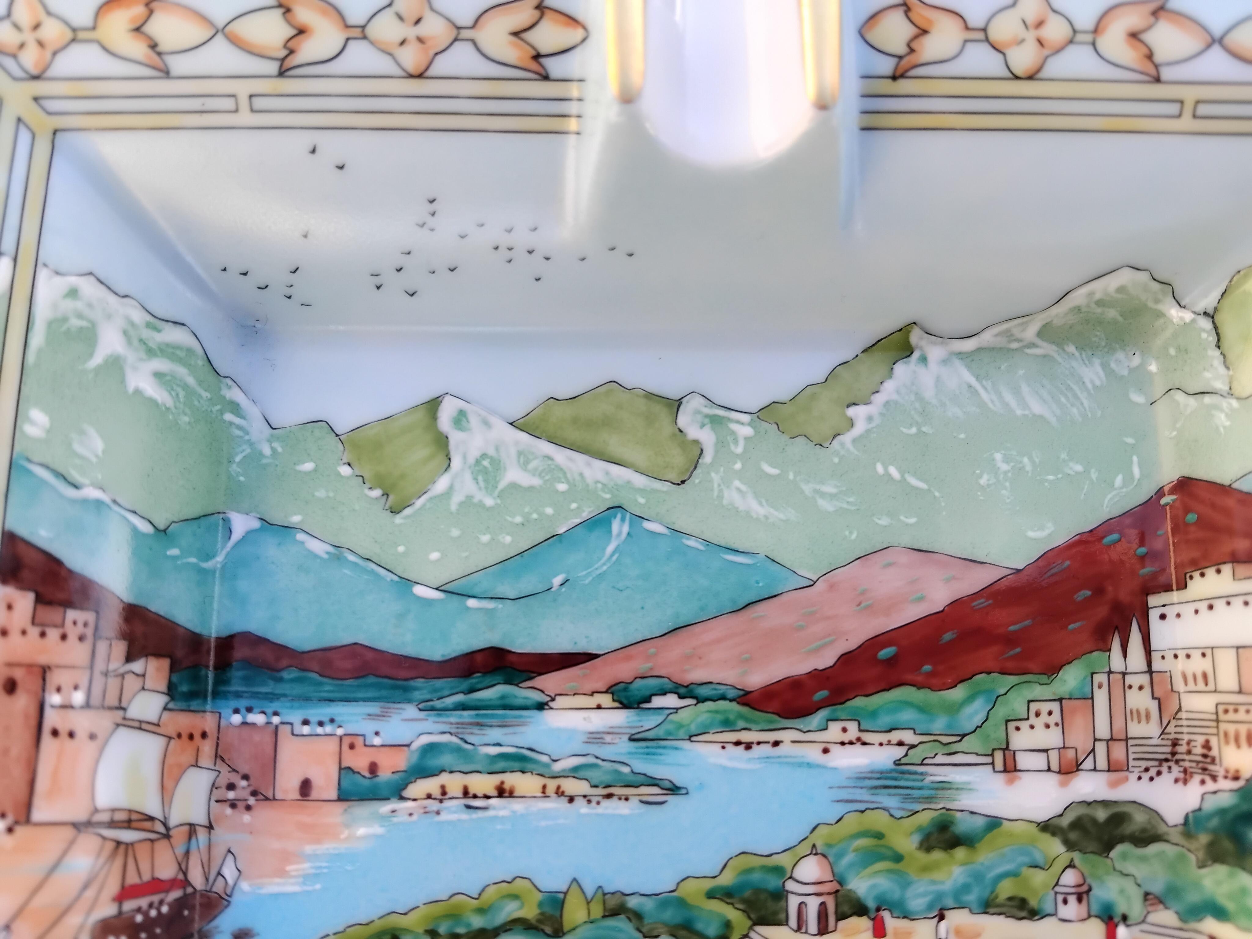 Hermès Zigarren-Aschenbecher Wechseltablett Le Fleuve Sacre Gange Ganga Indien (Grau) im Angebot