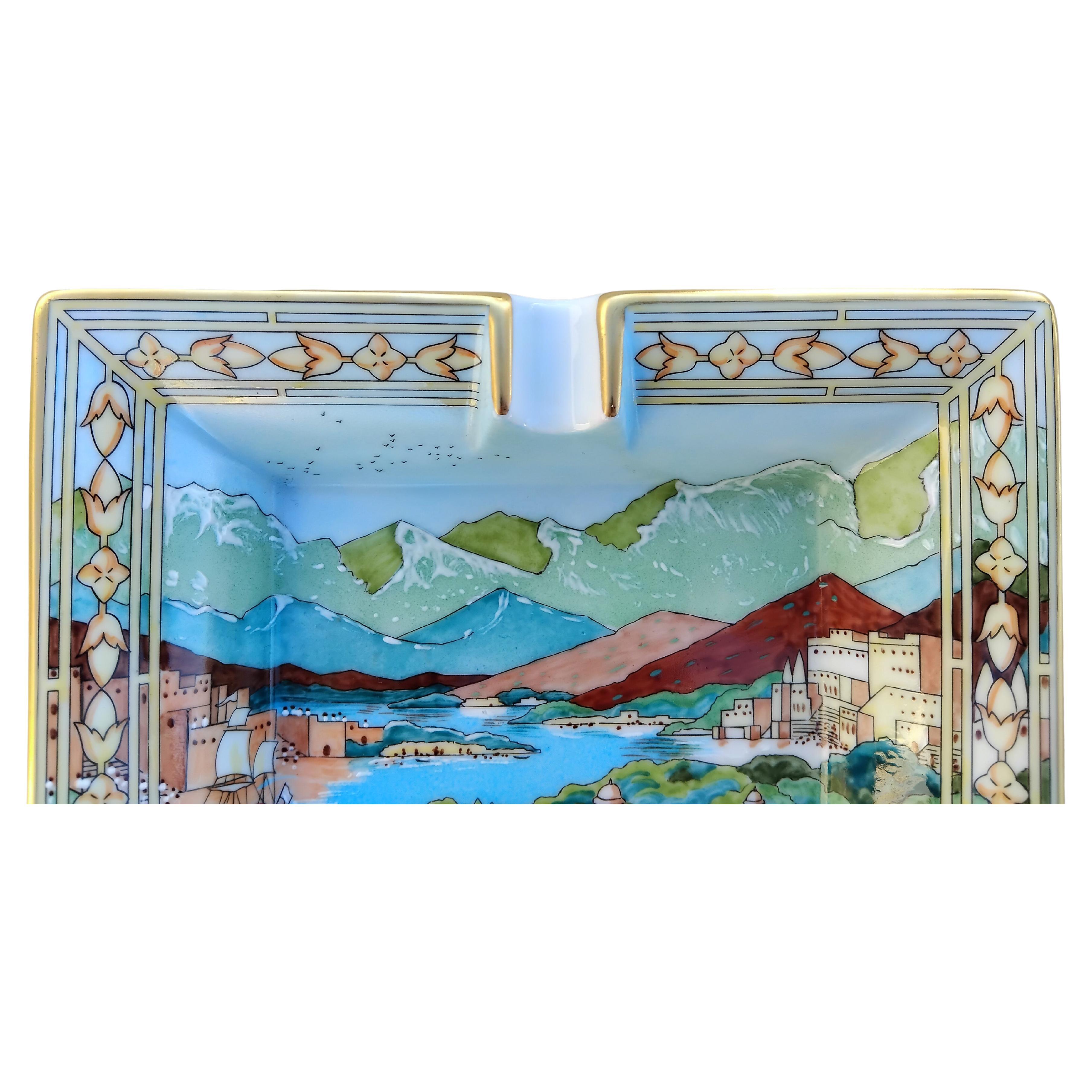 Hermès Zigarren-Aschenbecher Wechseltablett Le Fleuve Sacre Gange Ganga Indien im Angebot 3