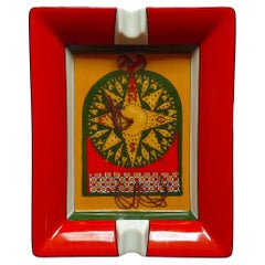 Hermes Cigar Ashtray Change Tray Red Compass Perfect Condition