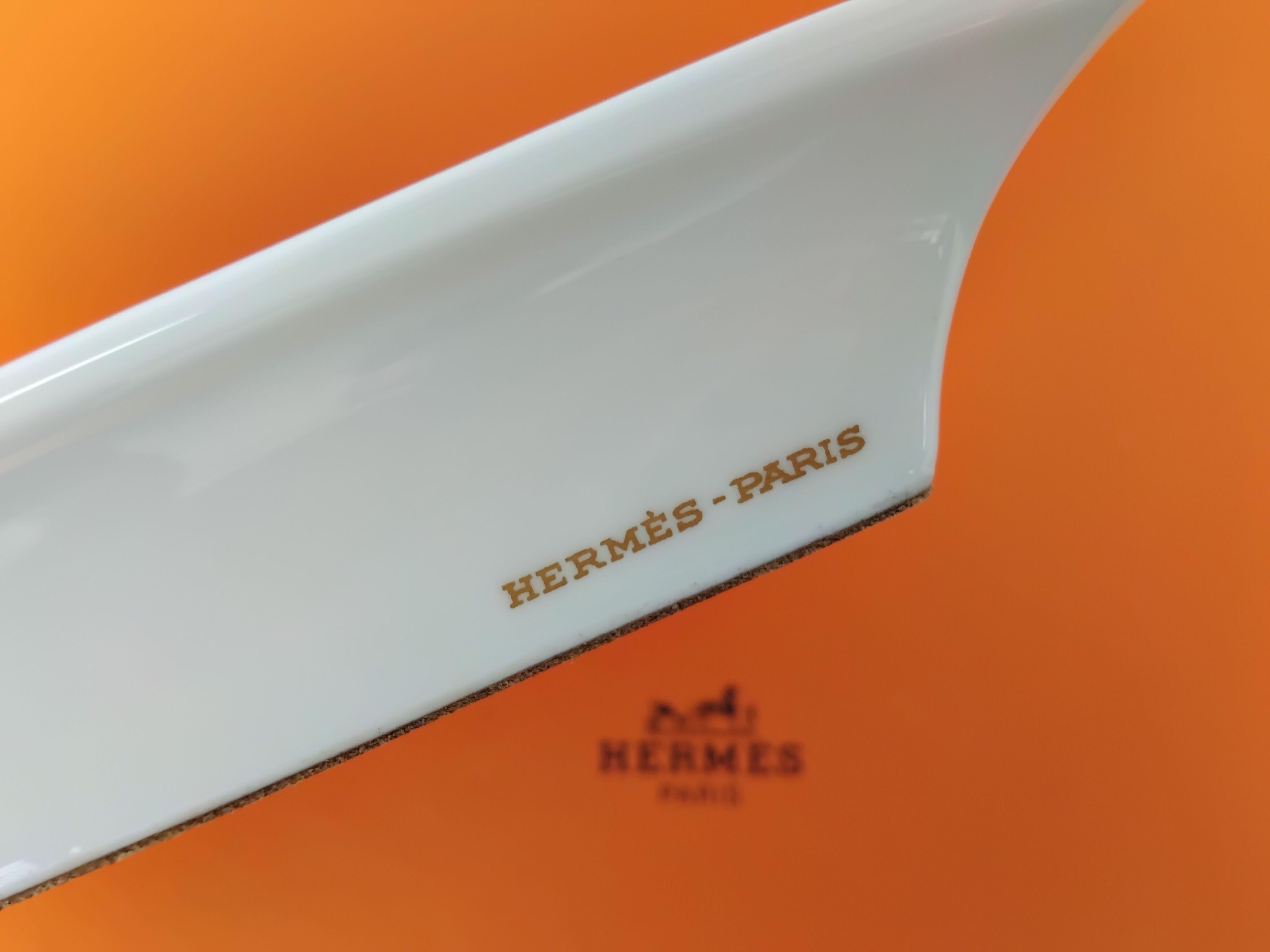 Hermès Cigar Ashtray Change Tray Tennis Porcelain Gold 8