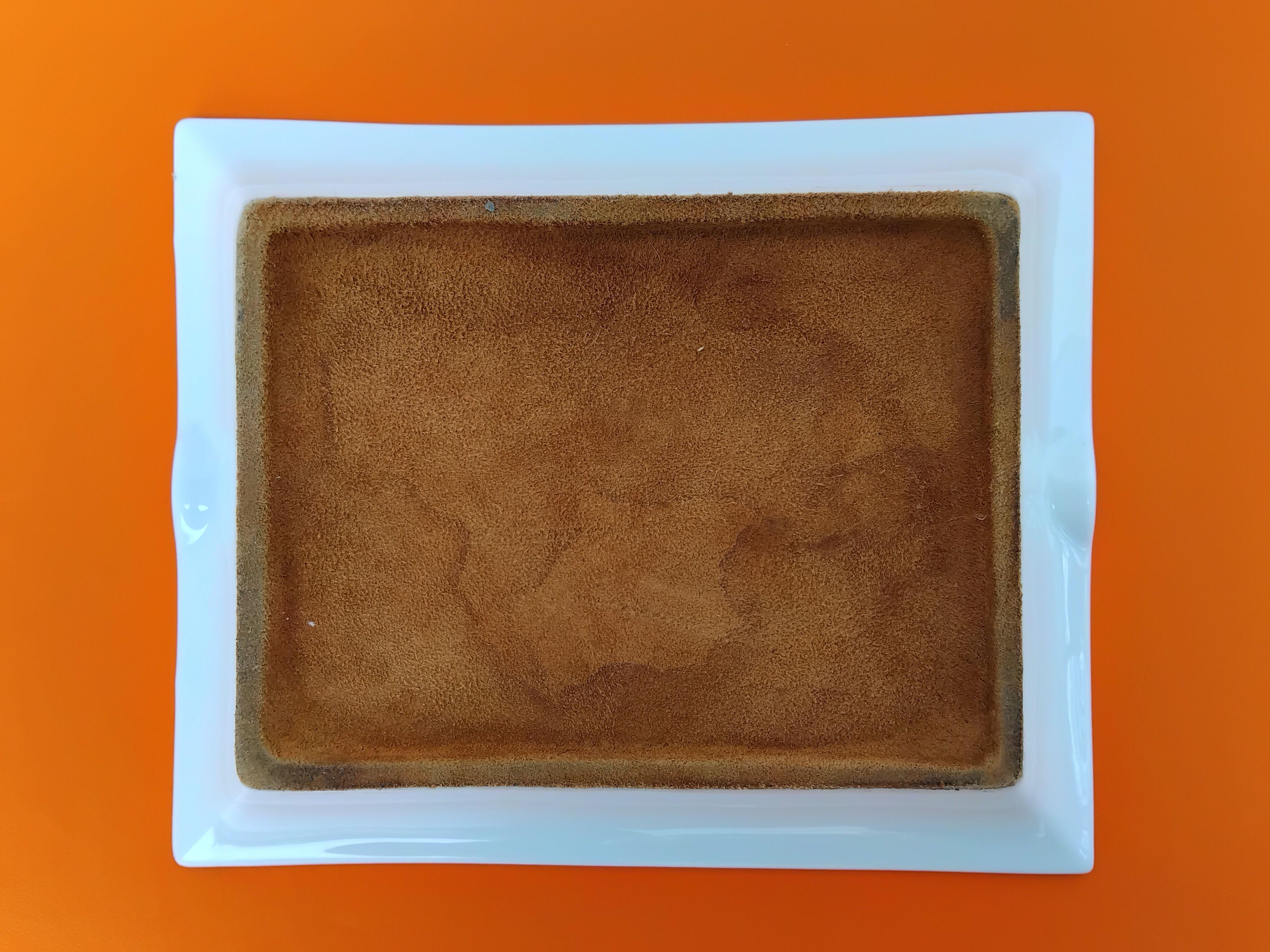 Hermès Cigar Ashtray Change Tray Tennis Porcelain Gold 10