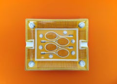 Hermès Cigar Ashtray Change Tray Tennis Porcelain Gold