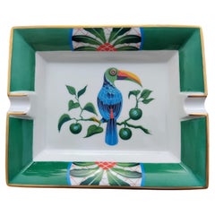 Hermès Cigar Ashtray Change Tray Toucan Bird in Porcelain