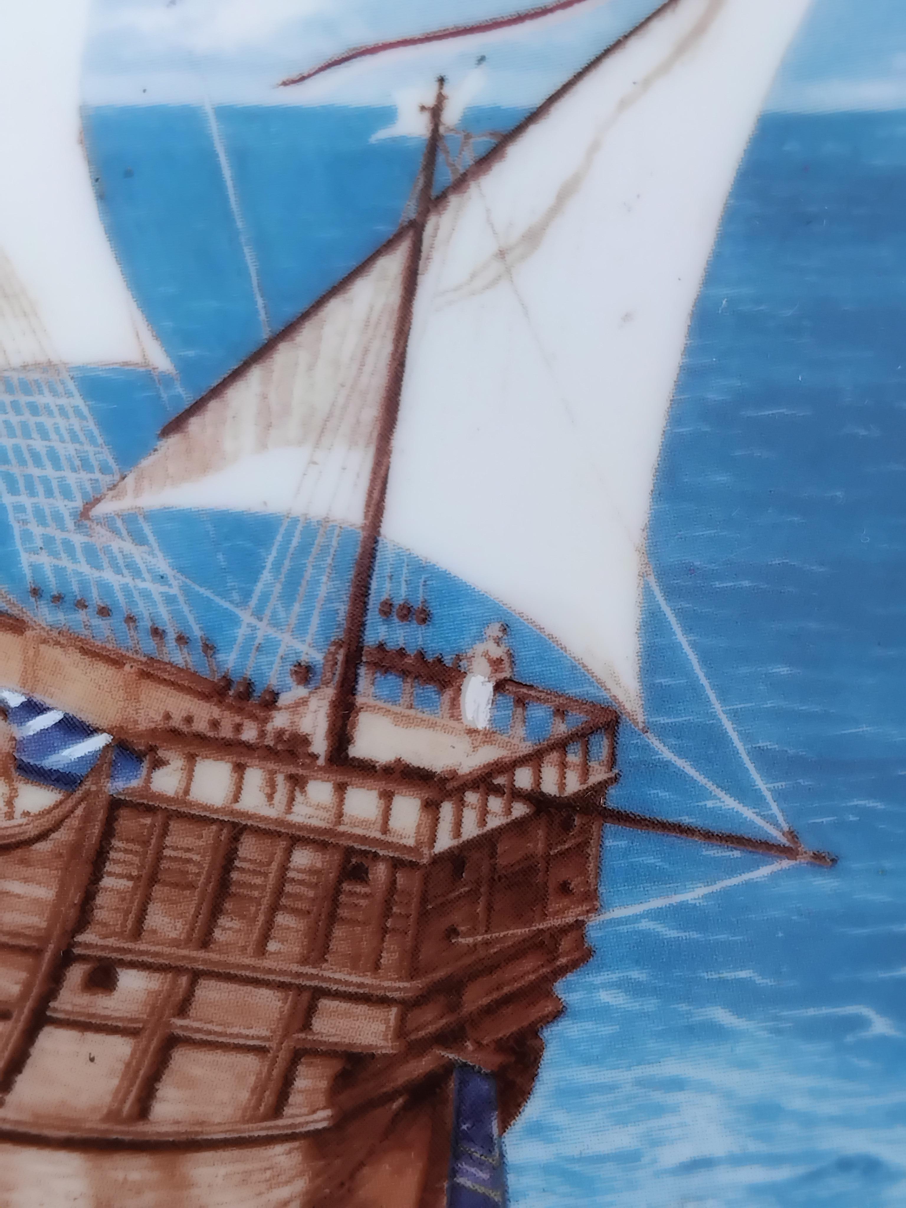 Hermès Zigarre Astray 1492 Christoph Kolumbus entdeckt Amerika Porzellan Gold für Damen oder Herren im Angebot