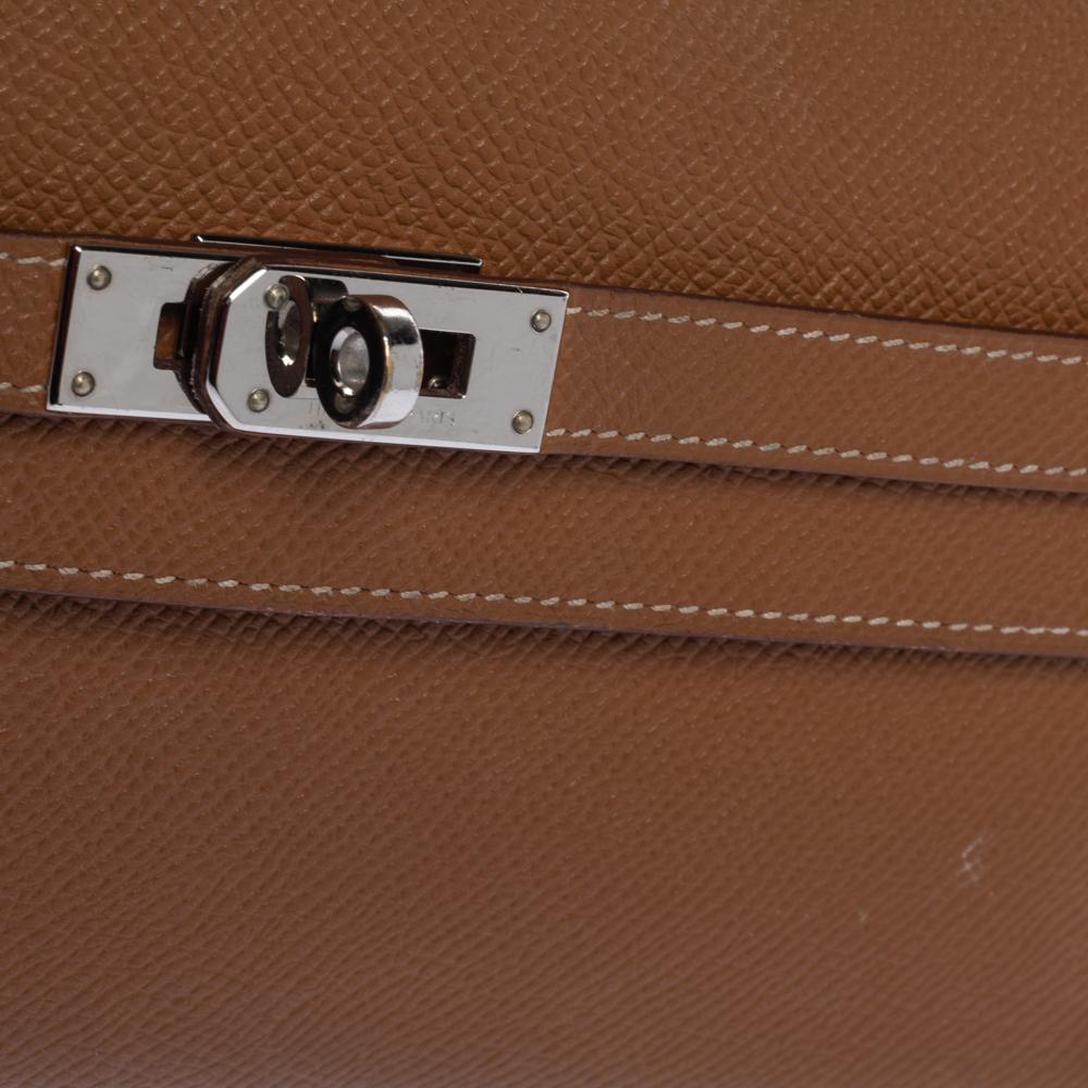 Hermes Cigare Epsom Leather Kelly Wallet 6