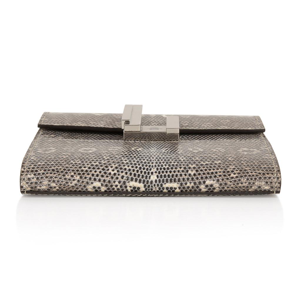 Hermes Cinhetic Mini Wallet Ombre Lizard Clutch Shoulder Bag For Sale 12
