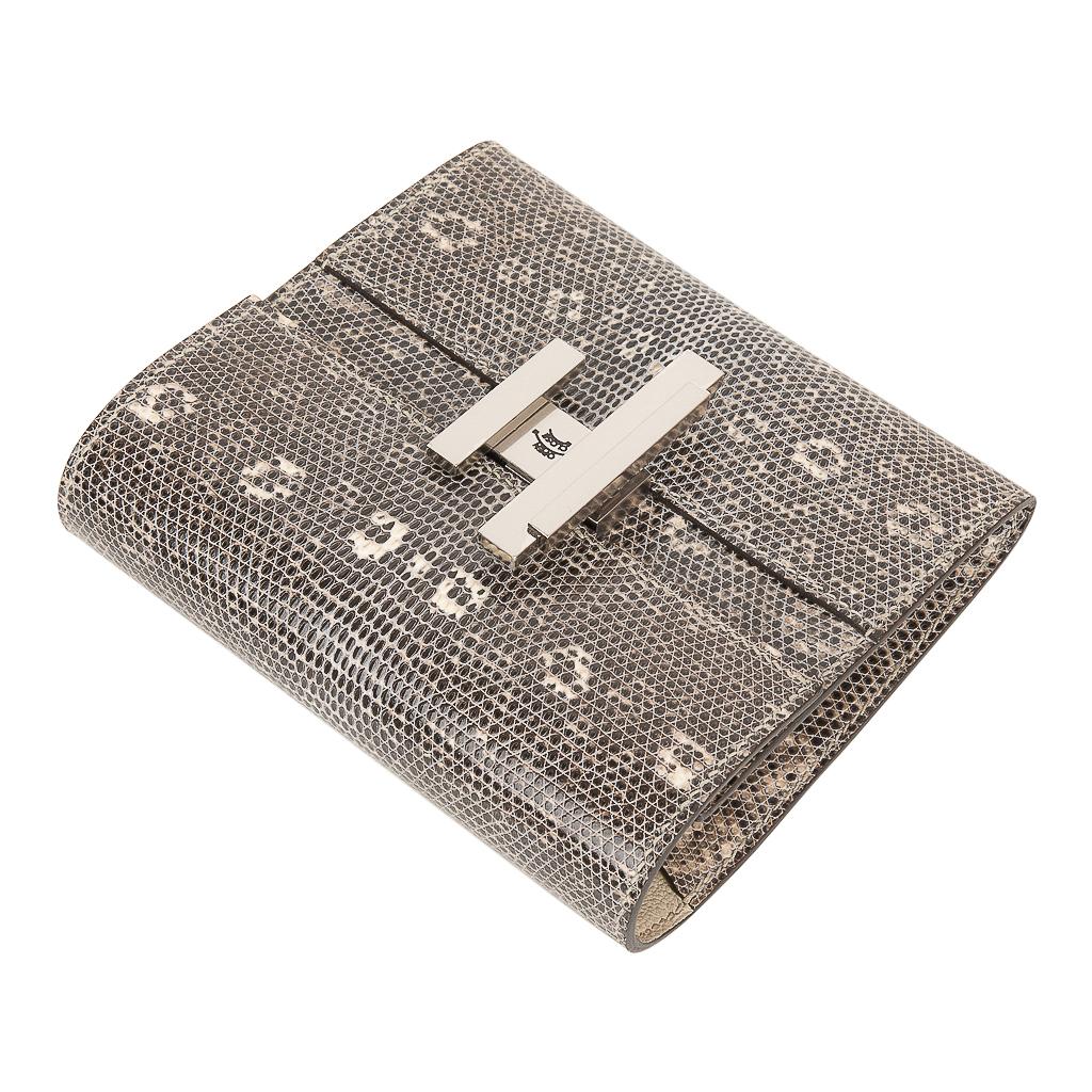 Hermes Cinhetic Mini Wallet Ombre Lizard Clutch Umhängetasche im Angebot 1