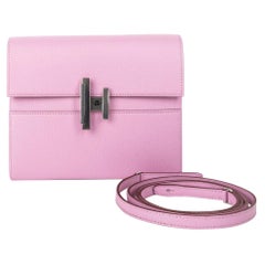 Hermès - Sac à bandoulière Cinhetic To Go Mauve S - Pochette en cuir de chèvre Chamkila Mysore