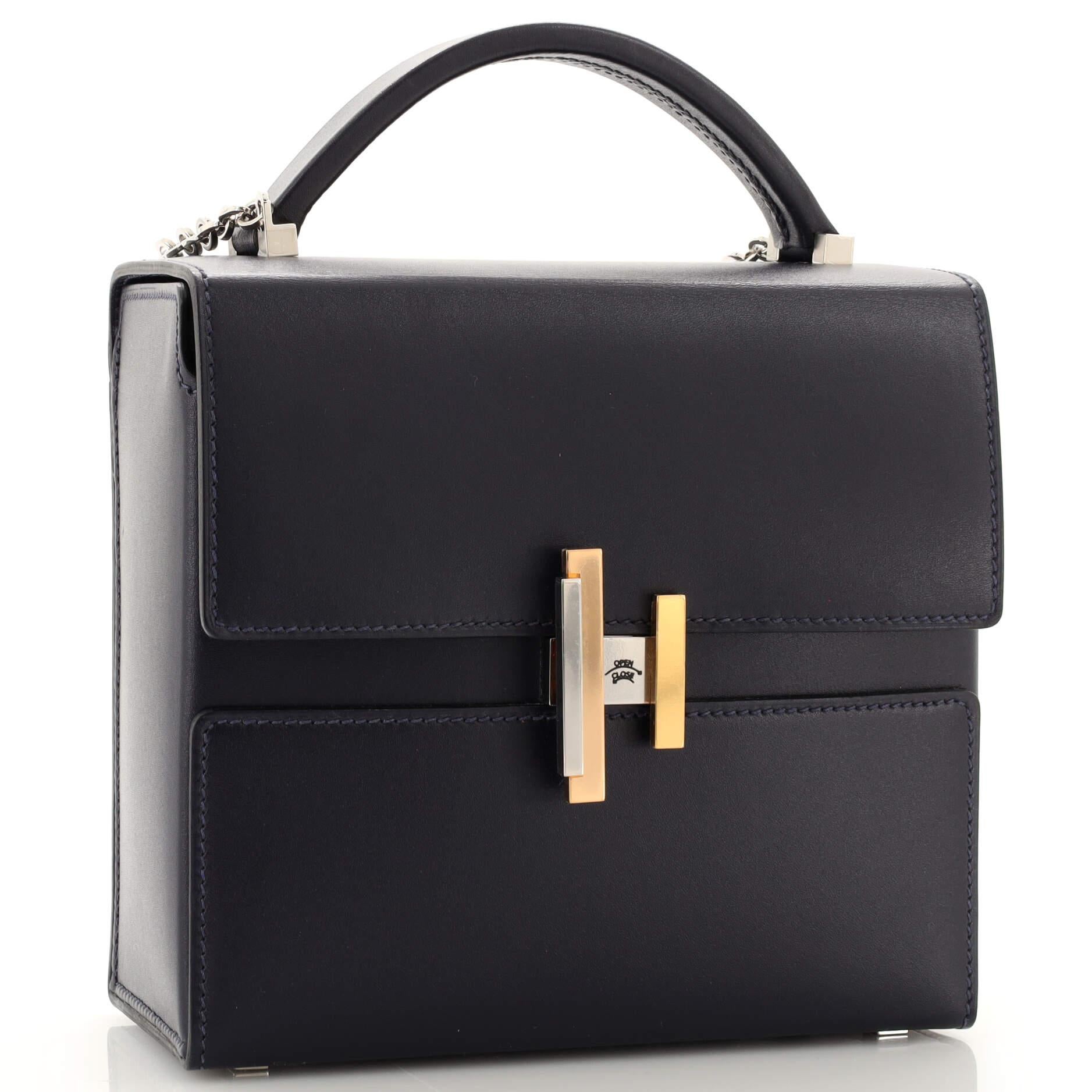 Hermes Cinhetic Top Handle Bag Villandry Calfskin In Good Condition In NY, NY
