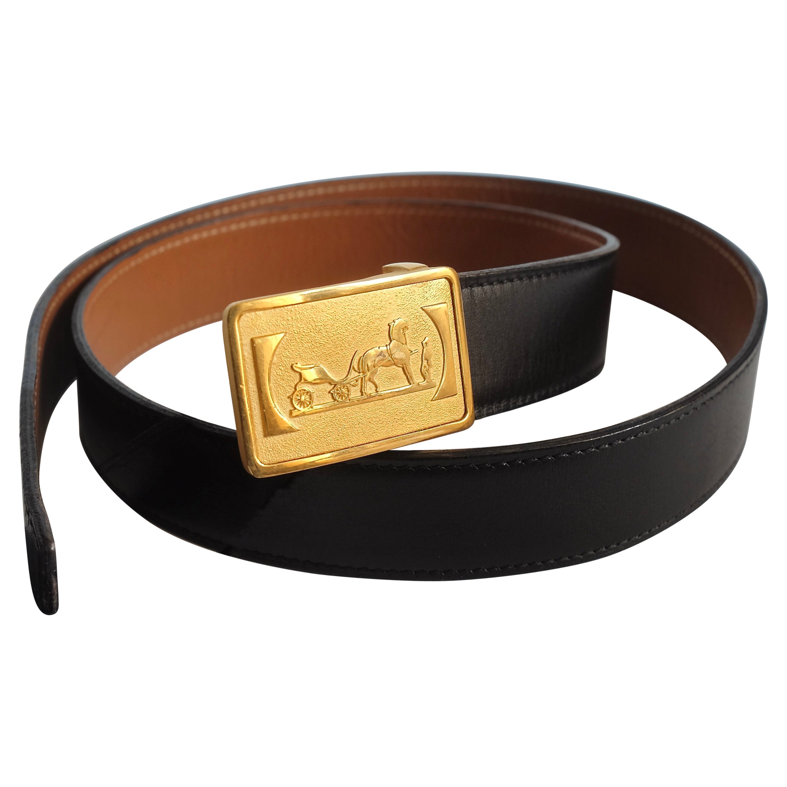 HERMÈS - Cintura in pelle vintage en vente