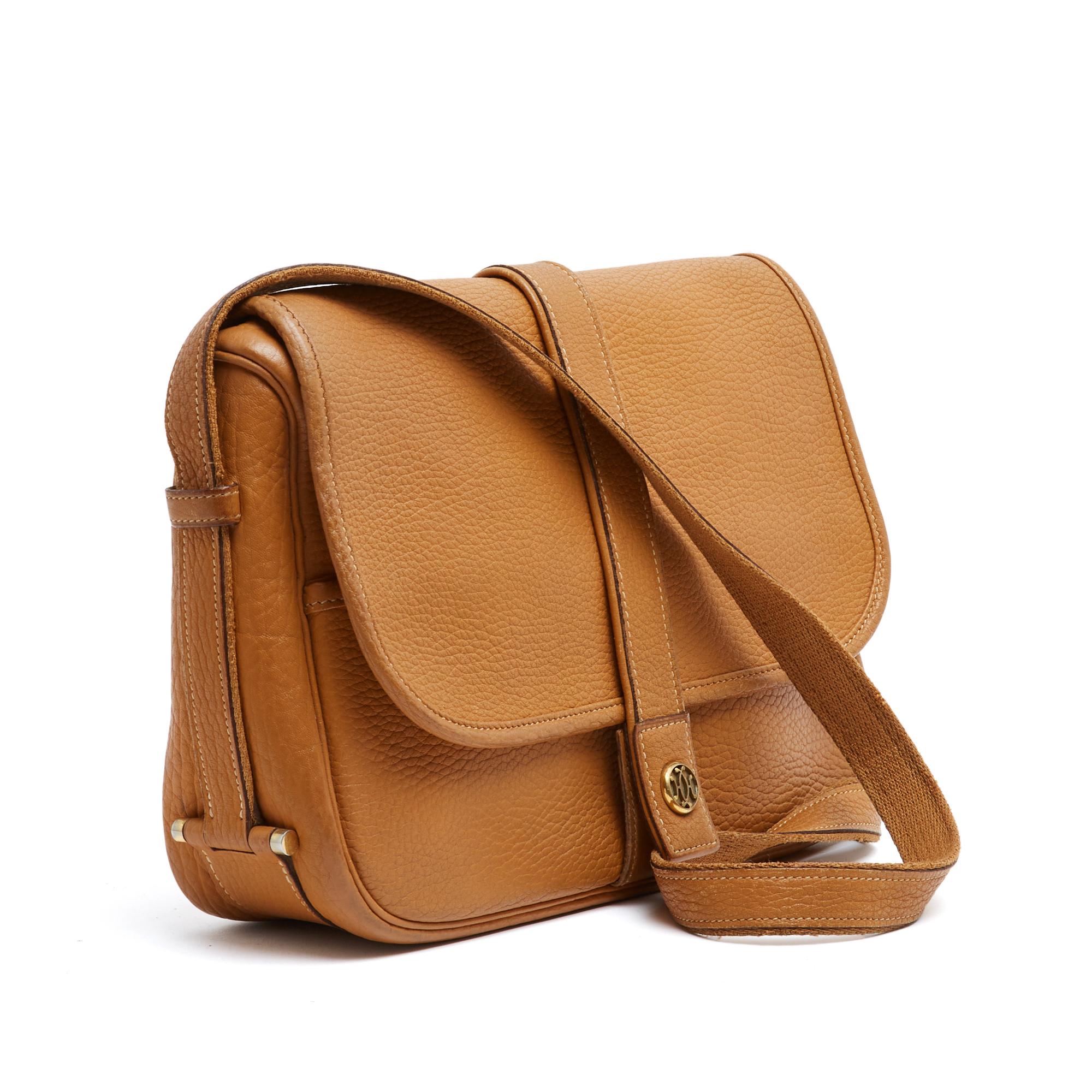 Borsa Hermès Model No. 1990 circa in pelle martellata color 