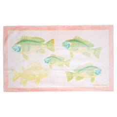 Hermès circa 2000 Drap de bain rose Bali Baby Pink Asciugamano da bagno Hermes