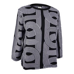 Hermes Circuit 24 Maxi Jacquard Black and White Top 42 / 8