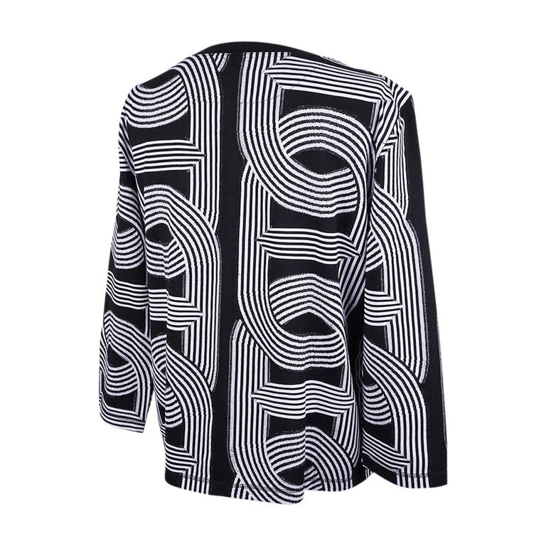 Hermes Circuit 24 Maxi Jacquard Black and White Top 42 / 8 For Sale at ...