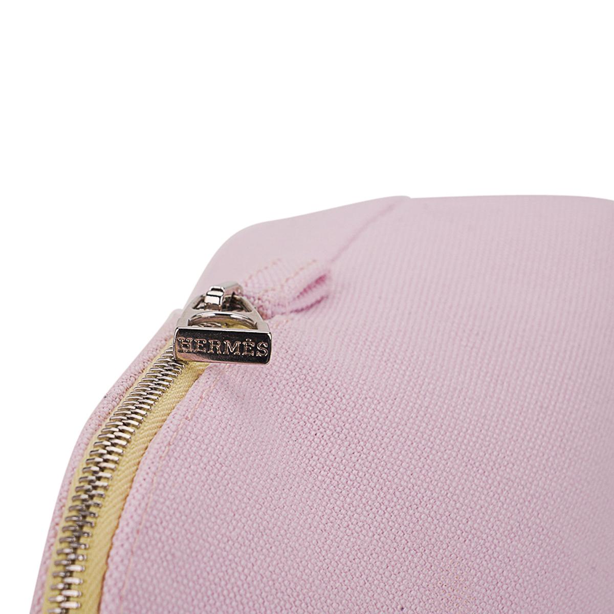 Hermes Circus Bolide Travel Case Pale Pink Embroidered For Sale 5