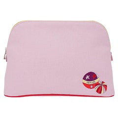 Hermes Circus Bolide Travel Case Pale Pink Embroidered